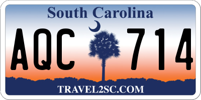 SC license plate AQC714