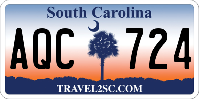 SC license plate AQC724