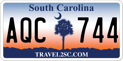SC license plate AQC744