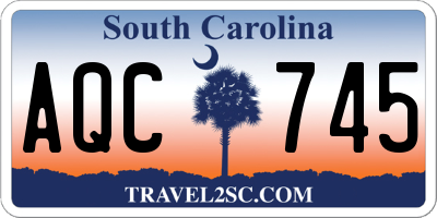 SC license plate AQC745