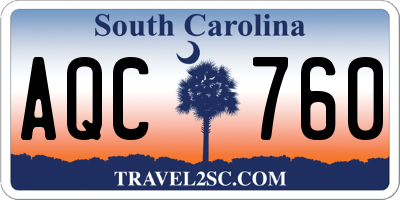 SC license plate AQC760
