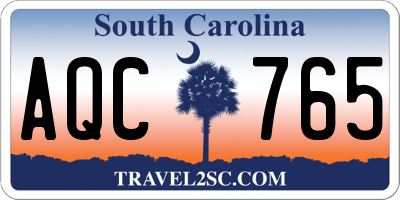 SC license plate AQC765