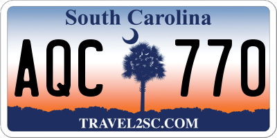 SC license plate AQC770