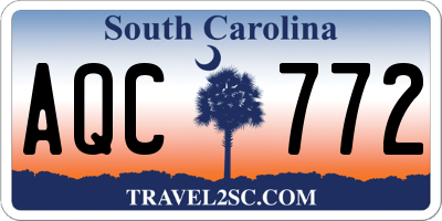 SC license plate AQC772