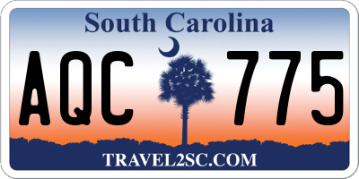 SC license plate AQC775