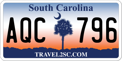 SC license plate AQC796