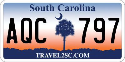 SC license plate AQC797