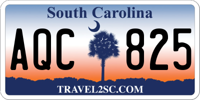 SC license plate AQC825