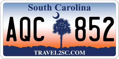 SC license plate AQC852