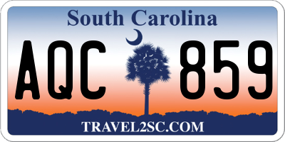 SC license plate AQC859