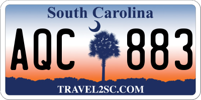 SC license plate AQC883