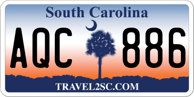 SC license plate AQC886