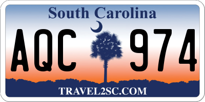 SC license plate AQC974