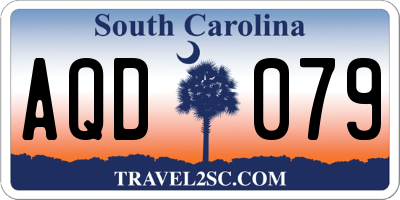 SC license plate AQD079