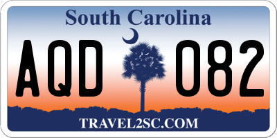 SC license plate AQD082