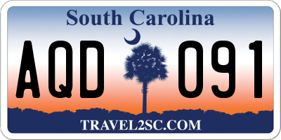 SC license plate AQD091