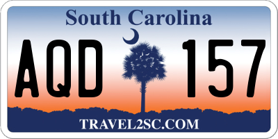SC license plate AQD157