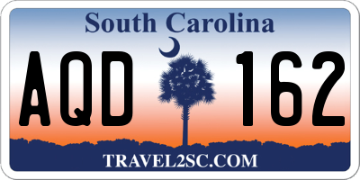 SC license plate AQD162
