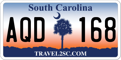 SC license plate AQD168