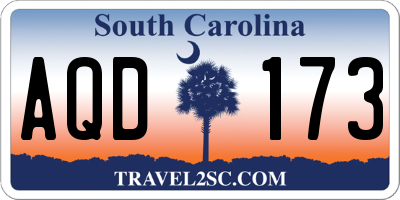 SC license plate AQD173