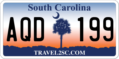 SC license plate AQD199