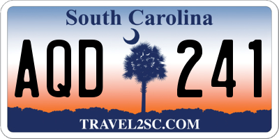 SC license plate AQD241