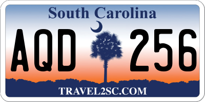 SC license plate AQD256