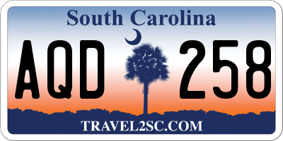SC license plate AQD258