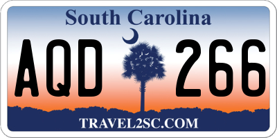 SC license plate AQD266