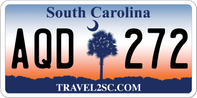 SC license plate AQD272