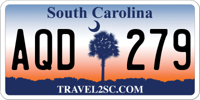 SC license plate AQD279