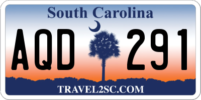 SC license plate AQD291