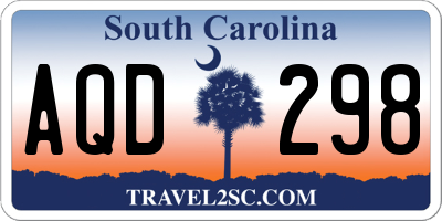 SC license plate AQD298