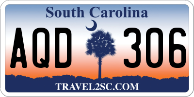 SC license plate AQD306