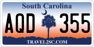 SC license plate AQD355