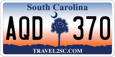 SC license plate AQD370