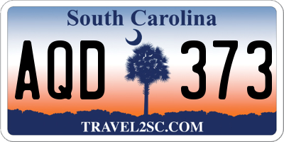 SC license plate AQD373