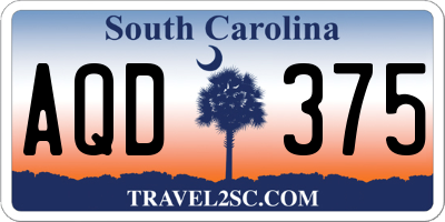 SC license plate AQD375