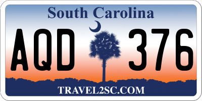 SC license plate AQD376