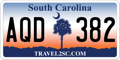SC license plate AQD382