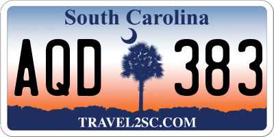 SC license plate AQD383