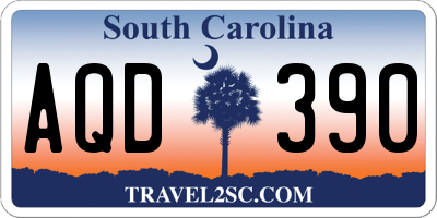 SC license plate AQD390