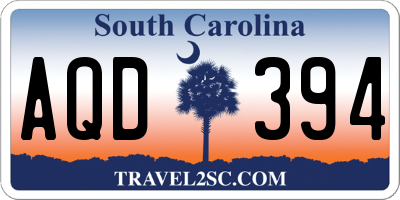SC license plate AQD394
