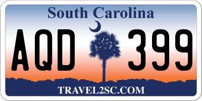 SC license plate AQD399