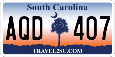 SC license plate AQD407