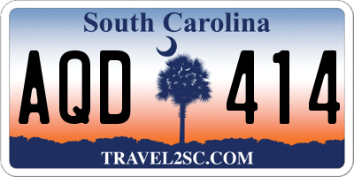 SC license plate AQD414
