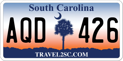 SC license plate AQD426