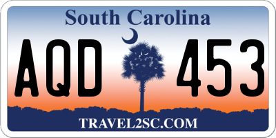 SC license plate AQD453