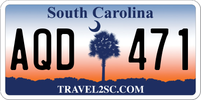 SC license plate AQD471