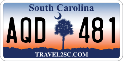 SC license plate AQD481